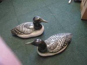 lot 310 image: Pair of near life size ceramic Loon...