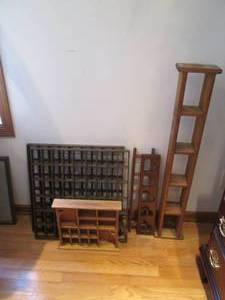 lot 22 image: Variety of wood smalls shelves...