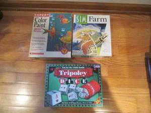 lot 38 image: Color paint set, dice game and Sim ...