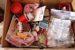 lot 227 image: box of mini trinkets and random cra...
