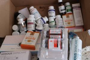 lot 254 image: box of vitamins and supplements all...