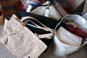 lot 261 image: lot of bags, purses, material and m...