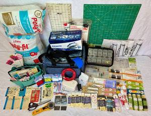 lot 53 image: Large Lot of Supplies for Quilting, Sewing, Knitting, Beading and more