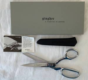 lot 29 image: Gingher Knife Edge Shears with Sheath