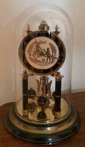 lot 23 image: Schatz 400 Day Clock - Black and Brass