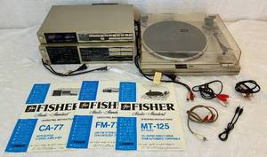 lot 62 image: Fisher Stereo System with CA-77 Amplifier, Tuner FM-77 and Turntable MT-125