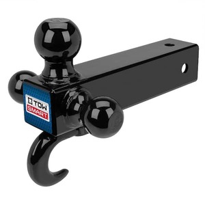 lot 18 image: TowSmart Diameters Adjustable Trailer Tri-Ball Mount with Hook
