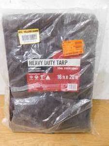 lot 20 image: Everbilt 16 ft. x 20 ft. Brown and Silver Heavy Duty Tarp