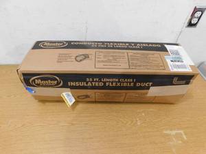 lot 139 image: Master Flow 4 in. x 25 ft. Insulated Flexible Duct R6 Silver Jacket