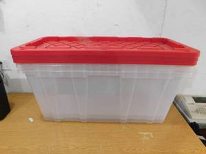 lot 153 image: (3) HDX 57 Gal. Tough Storage Tote
