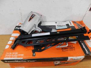 lot 180 image: NEW - Paslode Pneumatic 3-12 in. 30 degree Air Corded PowerMaster Plus Clipped-Head Framing Nailer