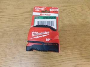 lot 191 image: NEW Milwaukee 16 ft. Compact Auto Lock Tape Measure with Fractional Scale