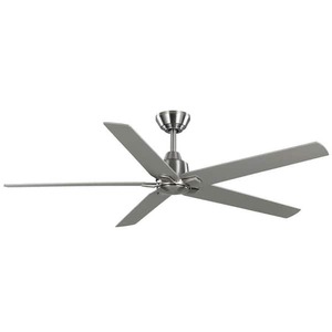 lot 68 image: Hampton Bay Bellmore 56 in. Indoor Brushed Nickel Ceiling Fan with DC Motor