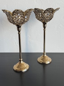 lot 51 image: Pair of Stylish Candle Holders
