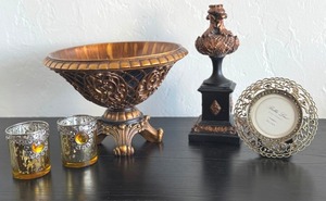 lot 53 image: Elegant Home Decor  Hollywood Regency Style Home Decor Items