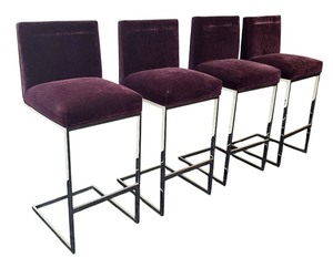 lot 11 image: (4) Breuton HS Bar Stools  Four Chrome Based Barstools by Brueton