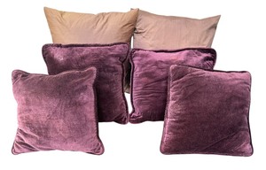 lot 66 image: Six Pink and Purple Accent Pillows