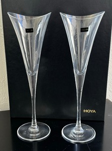 lot 69 image: Hoya Desire Crystal Champagne Flute Boxed Set