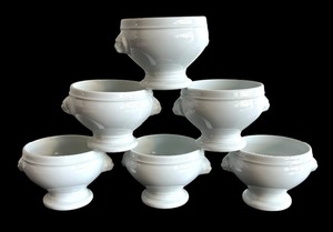 lot 106 image: Six French Apilco Ceramic Soup  Fruit Bowls