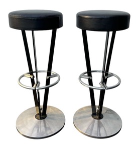 lot 11A image: Pair Pedro Miralles Barstool Dry Martini for AKABA