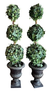 lot 116 image: Two Beautiful Faux Greenery Topiaries