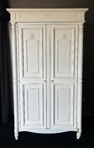 lot 20A image: White Armoire by Stanley Furniture