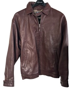 lot 143 image: Ralph Lauren Polo Brown Leather Bomber Jacket