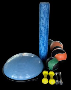lot 168 image: Weight Balls, Back Roller, Hand Weights and More