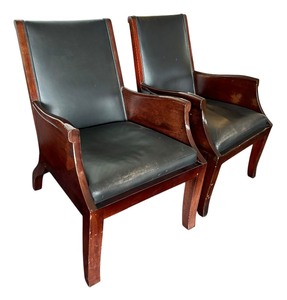 lot 203 image: Two Stylish Armchairs  Armchairs by A. Soudavar