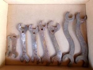 Box of Vintage Offset Open End Wrenches