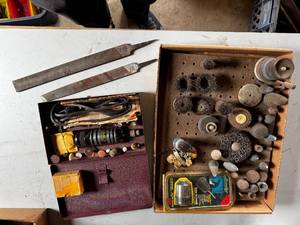 lot 65 image: Handee Elec Die Grinder & Many Attachments
