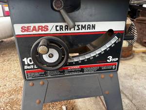 lot 81 image: Craftsman 3HP 10 Table Saw (Works)