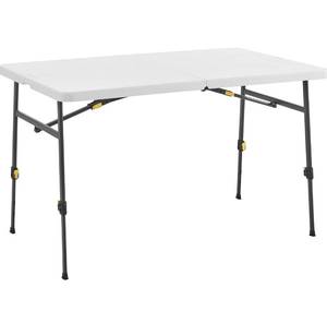lot 15 image: Living and More 4ft Height Adjustable Half Folding Table