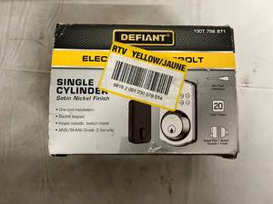 lot 86 image: Defiant Single Cylinder Electronic Deadbolt