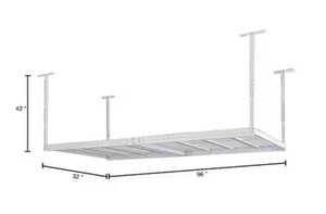 lot 56 image: White Husky Adjustable Height Garage Storage Rack