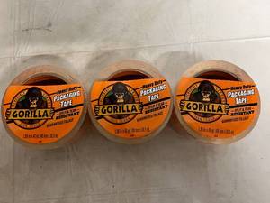 3 Rolls of Gorilla Heavy Duty Packaging Tape