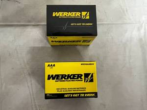 lot 157 image: 2 x 24ct Pack of Werker AAA Batteries
