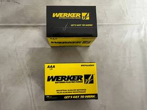 lot 158 image: 2 x 24ct Pack of Werker AAA Batteries