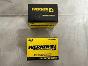 lot 159 image: 2 x 24ct Pack of Werker AAA Batteries
