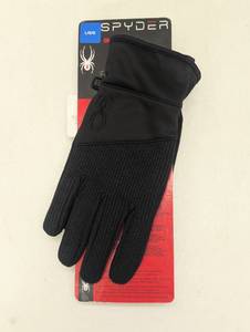 lot 50 image: Spyder Mens Core Conduct Touchscreen Compatible Stretch Gloves - Large