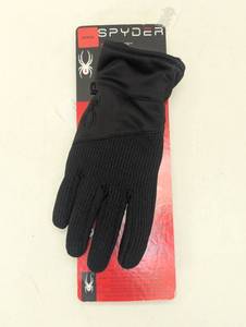 lot 51 image: Spyder Mens Core Conduct Touchscreen Compatible Stretch Gloves - Medium