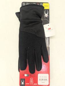 lot 53 image: Spyder Mens Core Conduct Touchscreen Compatible Stretch Gloves - Small