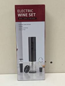 lot 27 image: Electric Wine Opener Set, Automatic Wine Bottle Opener Corkscrew Gift 5 PCS