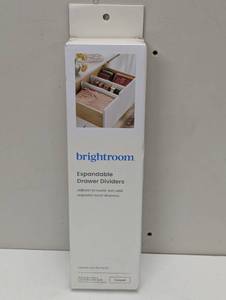 lot 29 image: Set of 2 Plastic Drawer Dividers White - Brightroom Organizer for Clothes, Dresser Separator
