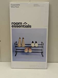 lot 37 image: 2 Tier Expandable Shoe Rack Gunmetal - Room Essentials