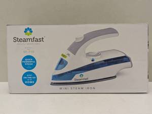 lot 8 image: SteamFast 710 Mini Steam Iron Travel Garment Iron with Folding Handle, 800W, Aluminum Soleplate