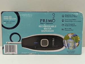 lot 46 image: Primo Rechargeable Electronic Pump Water Bottle Accessory White Plastic, Spot Clean, Cold Beverages