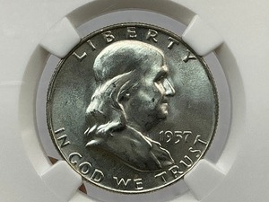 1957-D FBL Franklin Half