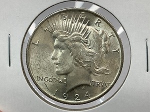 lot 28 image: 1924 Peace Dollar