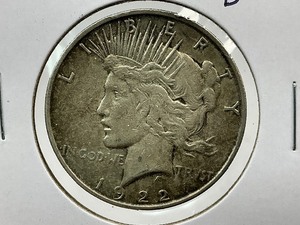 lot 56 image: 1922-D Peace Dollar